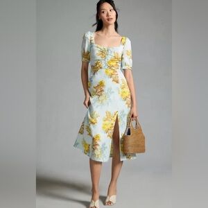 Favorite Daughter Vineyard Dress Sky Blue floral